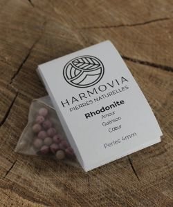 Perles Rhodonite Unie 4mm, 1 pièce